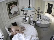 豪华套房高颜值性感美女竟和猥琐胖男酒店开房,操的花样还真多