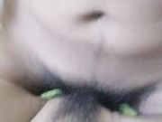 大眼睛火辣红唇苗条女主播与痞子男啪啪直播 妹子说射逼里