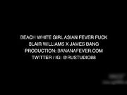 91汝工作室新作-华裔猛男JAMES沙滩邂逅极品金发洋妞车震热身别墅狂插颜射骚货