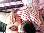 休学中大学妹子 带上眼镜挺斯文2