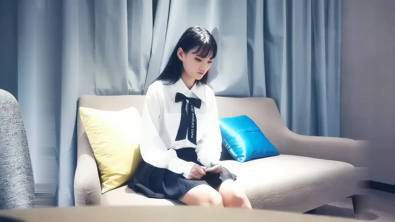 长相清纯白衣嫩妹，舌吻调情穿上情趣装后入