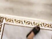 剧情演绎酒店清洁小妹厕所消毒加钱要求啪啪 黑丝高跟鞋后入猛操很是诱惑