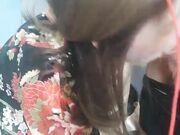 颜值不错逼逼无毛白虎妹子双人啪啪 和服黑丝跳蛋塞逼逼口交骑乘后入抽插