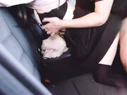 偶像小女友演出后在车里做