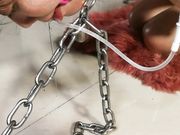 用夸张的刑具折磨海归美女小然口交他的小鸡巴