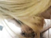 纹身小哥和高颜值黄发妹子双人啪啪 苗条身材毛毛较多口交骑乘后入猛操