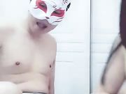 颜值很高的黑丝女神露脸和面具男啪啪，女神的口活让我欲罢不能