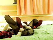 拍摄黑丝写真 像只乖巧的母狗被后入