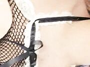 极品白虎巨乳美女〖草莓熊〗深夜回馈粉丝约炮 黑丝网状情趣套装