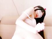 极品苗条身材网红美少女《八月未央》情趣护士制服缕空眼罩极限挑逗