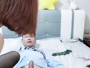 气质短发美女米拉刮完毛再和主人啪啪坐上去猛操多次高潮喷水